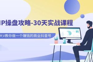 (7107期)老板IP操盘攻略-30天实战课程:百万粉大V教你做一个赚钱的商业抖音号