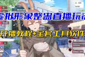 (7102期)抖音最新最火虚拟形象无人直播整蛊玩法砸礼物教程(视频开播教程+全套工具