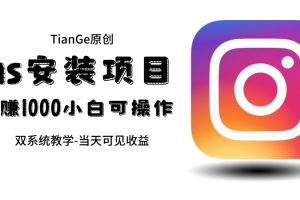 (6431期)帮别人安装ins,一单赚10元-30元不等,可以日入千元(当天见收益)