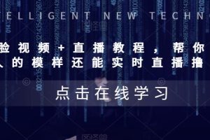 (5820期)AI换脸视频+直播教程 帮你换成别人的模样还能实时直播撸钱 (教程+配套资料)