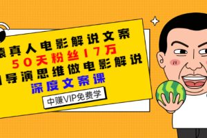 (2794期)猿真人电影解说文案,50天粉丝17万,用导演思维做电影解说深度文案课