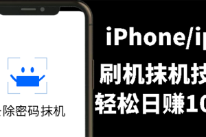 (2621期)另类出售iPhone刷机抹机技术,一天100+左右 !