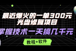 (2489期)最近爆火的一单300元光盘修复项目,掌握技术一天搞几千元【教程+软件】
