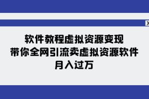 (7768期)软件教程虚拟资源变现:带你全网引流卖虚拟资源软件,月入过万(11节课)