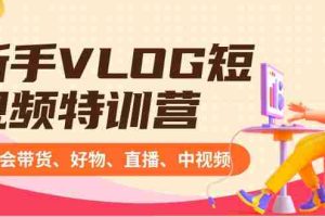 （8807期）新手VLOG短视频特训营：学会带货、好物、直播、中视频、赚Q方法（16节课）
