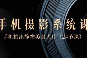（8671期）0基础-手机摄影系统课，手机拍出静物美食大片（24节课）