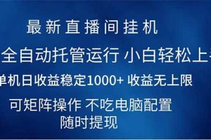 （14509期）2025直播间最新玩法单机日入1000+ 全自动运行 可矩阵操作