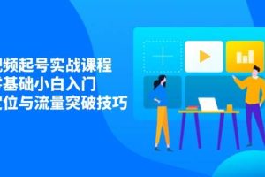 (14273期)短视频起号实战课程,零基础小白入门,掌握定位与流量突破技巧