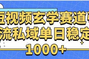 （15759期）玄学赛道引流私域变现单日稳定1000+教程