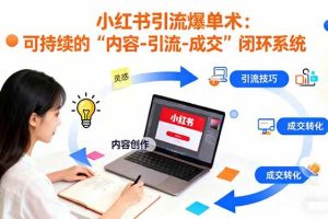 (16362期)小红书引流爆单术:构建一套低成本 可持续的“内容-引流-成交”闭环系统