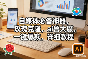 (17886期)玫瑰克隆软件,ai鲁大魔工具,自媒体必备神器,一键爆款,详细教程。