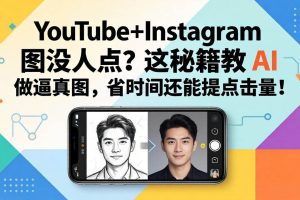 （17911期）YouTube+Instagram 图没人点？这秘籍教 AI 做逼真图，省时间还能提点击量