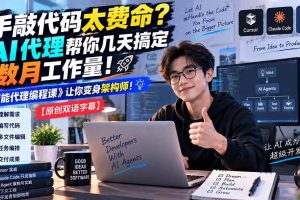 （20286期）手敲代码太费命？AI 代理帮你几天搞定数月工作量！《智能代理编程课》让你变身架构师