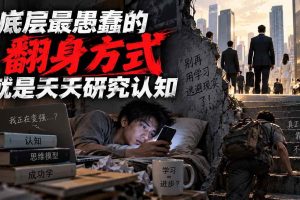 (20383期)付费文章:底层最愚蠢的翻身方式就是天天研究认知