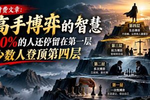 (20628期)【无水印】付费文章:高手博弈的智慧,90%的人还停留在第一层,少数人登顶第四层