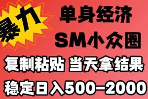（21205期）26年 最新小众情感赛道，手机操作，十分钟见收益，小白也能当天上手，全程复制粘贴模板即可，稳定日入1k+